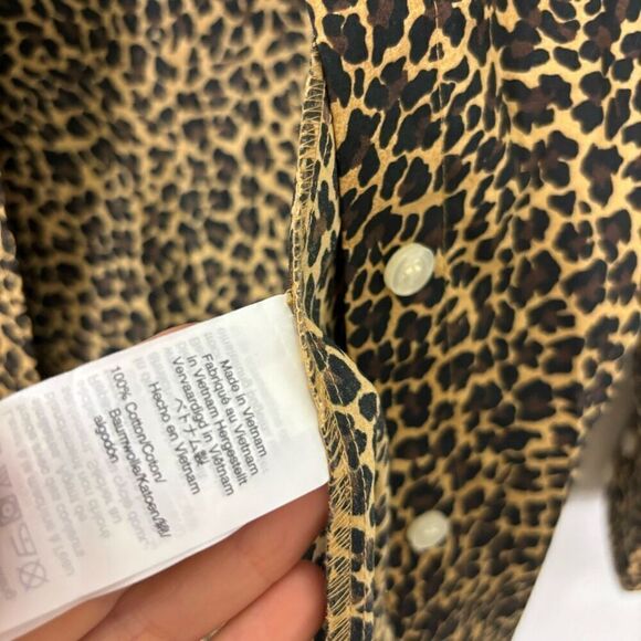 J. Crew Leopard Print Collared Button Down Dress Shirt - Picture 6 of 6